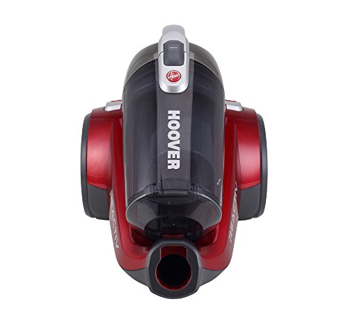 Hoover RC81 RC25 Aspirador sin Bolsa, ciclónico, Cepillo Pelo Mascota, alfombras, Suelos Duros, parquet, 75dB, Filtro EPA, 800 W, 2 litros, 75 Decibelios, Plástico, Rojo metalico