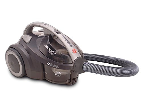 Hoover Sprint Evo SE41 - Aspirador sin bolsa, Sistema ciclónico, Filtro EPA, Cepillo para suelos duros y alfombra, 700W, Depósito fácil de vaciar 1,5L, 80dBA, Cable 7,5m, Potencia fija, Gris