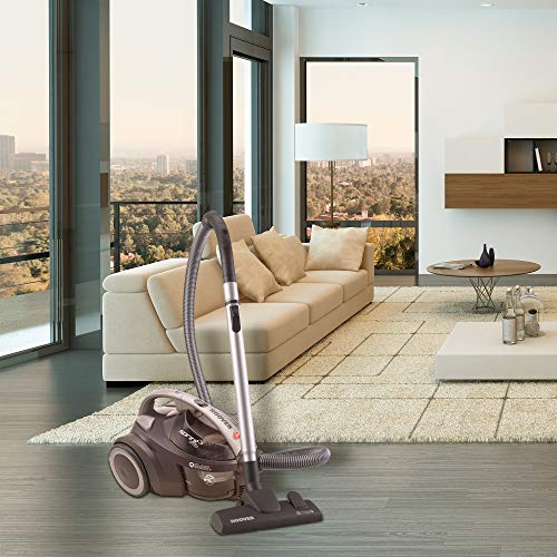 Hoover Sprint Evo SE41 - Aspirador sin bolsa, Sistema ciclónico, Filtro EPA, Cepillo para suelos duros y alfombra, 700W, Depósito fácil de vaciar 1,5L, 80dBA, Cable 7,5m, Potencia fija, Gris