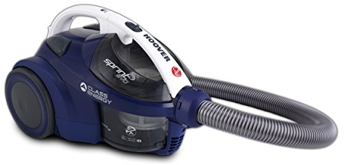 Hoover Sprint Evo SE61 - Aspiradora sin bolsa, ciclónico, Cepillo especial pelo mascota, parquet, Filtro EPA, 700W, 80dBA, Depósito 1,5L, Cable 7,5m, Potencia fija, Plástico, Azul