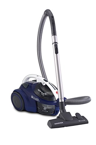 Hoover Sprint Evo SE61 - Aspiradora sin bolsa, ciclónico, Cepillo especial pelo mascota, parquet, Filtro EPA, 700W, 80dBA, Depósito 1,5L, Cable 7,5m, Potencia fija, Plástico, Azul
