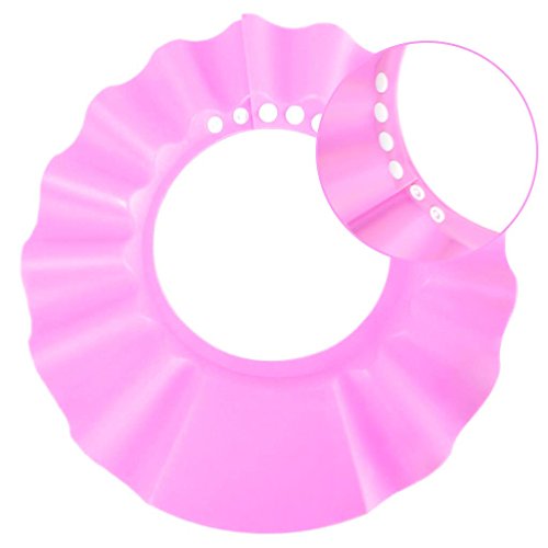 HOOYEE protección segura Champú Ducha Baño Baño Cap suave ajustable visera gorro para Niños, Bebé, niños, niños rosa rosa