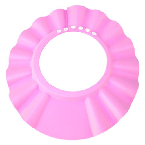 HOOYEE protección segura Champú Ducha Baño Baño Cap suave ajustable visera gorro para Niños, Bebé, niños, niños rosa rosa