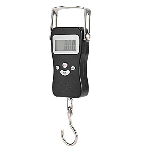 Hopcd Mini báscula Colgante, báscula de grúa Digital portátil de Alta Resistencia de 50 kg/110 LB, báscula de Bolsillo con Pantalla LCD multipropósito, báscula para Mercado Justo