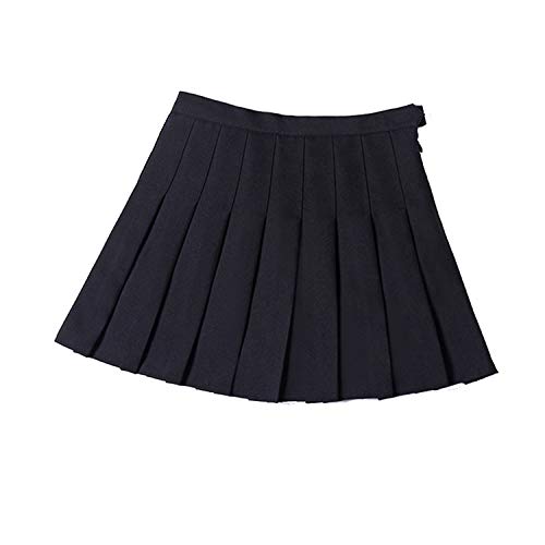 Hopereo - Falda plisada para mujer 2020, diseño de cuadros escoceses, cintura alta, línea A, mini faldas a la moda, chic y chica