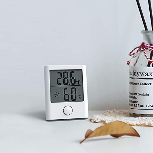 HOPLAZA Termómetro Higrometro Digital Mini para Interior Medidor de Temperatura y Humedad Pantalla LCD para Medir Ambiente del Hogar