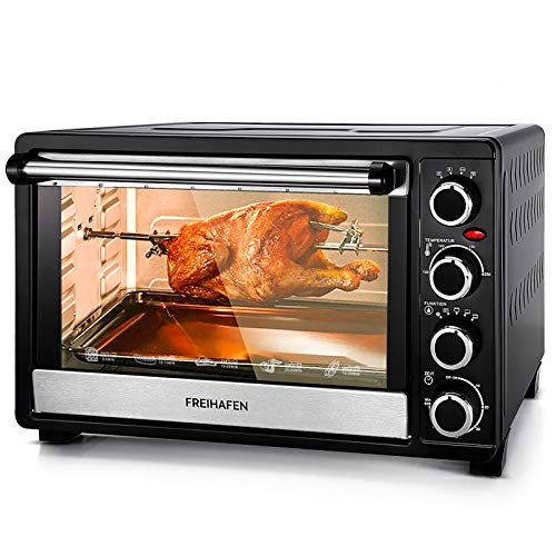 Horno Conveccion Sobremesa, Freihafen Horno de Convección, Capacidad de 30 Litros, 1500W, 6 Modos de Cocción y Función de Descongelación ,Temperatura 100-230ºC y Tiempo 60 Minutos