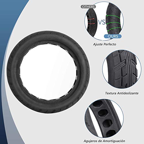 HORO.ES Repuesto Neumático Rueda Mejorada 8,5" sólido para Scooter Eléctrico Xiaomi Scooter M365 - Negro (Neu x1)