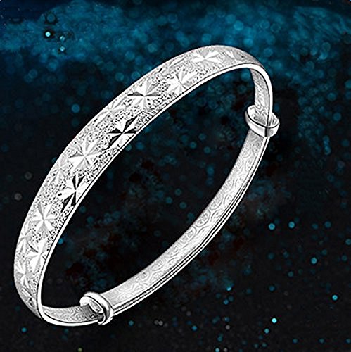 Hosaire Pulsera de Plata de Cielo Estrellado Metal-Ajustable Diámetro 60-70mm Pulsera de Cadena de Moda Chica de Partido de Las Señoras