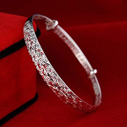 Hosaire Pulsera de Plata de Cielo Estrellado Metal-Ajustable Diámetro 60-70mm Pulsera de Cadena de Moda Chica de Partido de Las Señoras