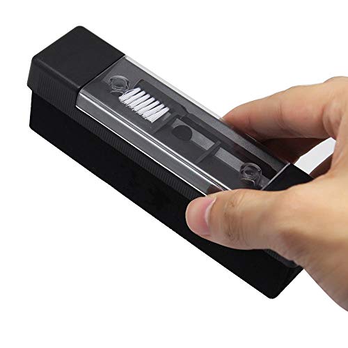 Hossom Limpiador de Discos de Vinilo Kit, Cepillo de Vinilo, Cepillo de Limpieza para lápices capacitivos con Gamuza de Limpieza de vinilos,Terciopelo Anti estática Cepillo de Limpieza
