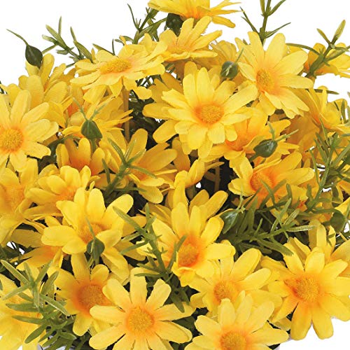 HOTLIKE Flores Artificiales Decoración, 3Pcs Plantas Artificiales de Maceta, Mini Artificiales Plastico Decorativas Plantas Falsas con Macetas para El Hogar Oficina Jardín Cocina Balcón (Estilo 1)