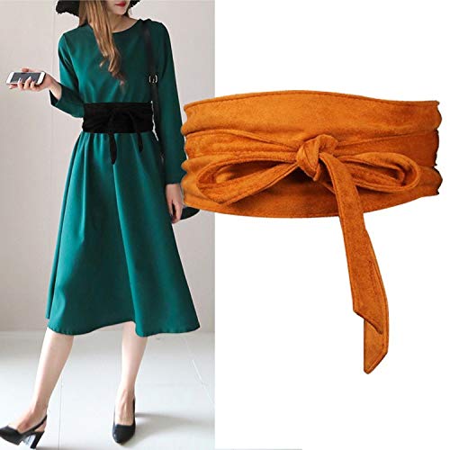 hotmoment-uk Cinturón suave de franela para mujer Marrón marrón oscuro 210 cm