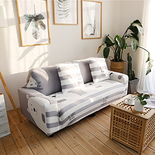 HOTNIU Funda Elástica de Sofá Funda Estampada para sofá Antideslizante Protector Cubierta de Muebles (Dos Plazas, Patrón #12)