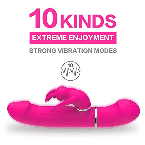 HOTOY Cộnsộladőr Mujer Conějo Cộnsộlådőr Anål 3 en 1, Dőblě Penetracion Pőllås de Silicőnå Grandes para Hombres Prőståtå, Måsturbåciőn Femenina, Mujeres y Pareja séxtøy