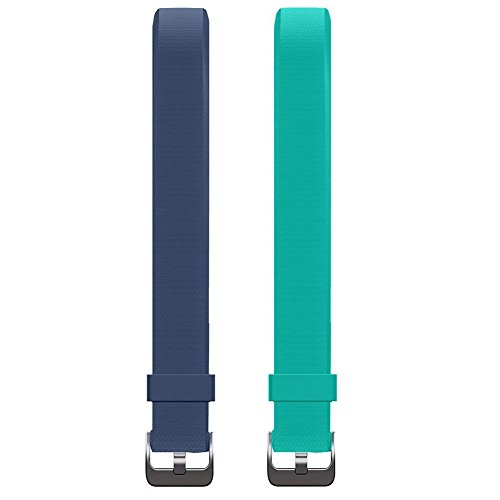 HOTSO 2 Piezas Pulsera de Repuesto para Reloj Inteligente ID 115U, Cómoda y Durable Correa de Recambio – Azul Oscuro+ Azul Verde