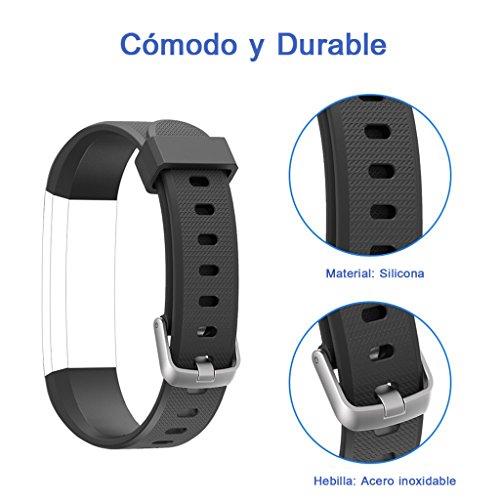 HOTSO 2 Piezas Pulsera de Repuesto para Reloj Inteligente ID 115U, Cómoda y Durable Correa de Recambio – Azul Oscuro+ Azul Verde