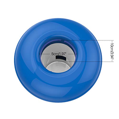 Housolution Dispensador de Cloro Flotante de 5 Pulgadas, Flotador Ajustable para Tableta de Lanzamiento de Gran Capacidad para Piscinas de Interior y Exterior SPA, Azul y Blanco