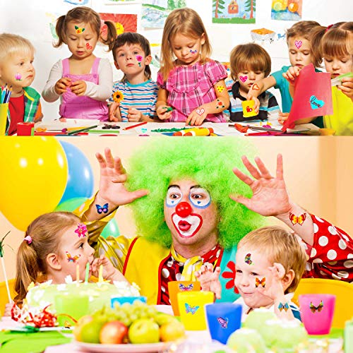 HOWAF Pegatinas para niños, 900+ 50 Hojas Diferentes, 3D Pegatinas hinchadas, para Infantil de Fiesta cumpleaños Regalo Niño Niña Gratificantes Scrapbooking, Flor, Mariposa, corazón