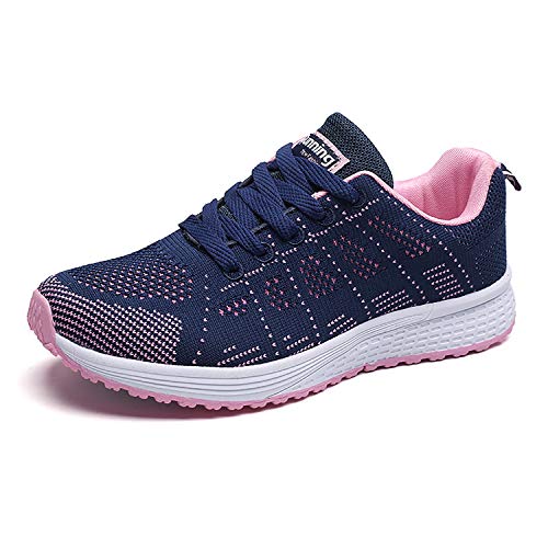 Hoylson Zapatillas de Deportivos para Mujer Running Zapatos Asfalto Ligeras Calzado Aire Libre Sneakers(Azul, EU 40)