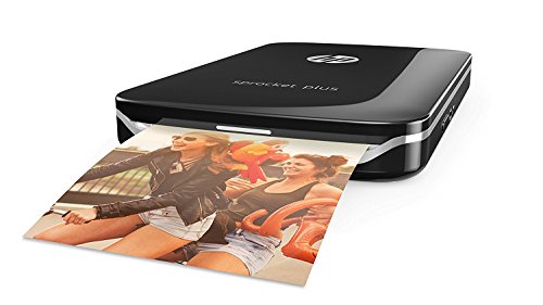 HP 200874 Sprocket Plus - Impresora fotográfica portátil (tecnología de impresión Zink, Bluetooth, fotos 5.8 x 8.6 cm), negro