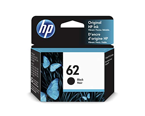 HP 62 C2P04AE, Cartucho Original de tinta negro, compatible con impresoras de inyección de tinta HP ENVY 5540, 5640, 7640;OfficeJet 200, 250, 5740