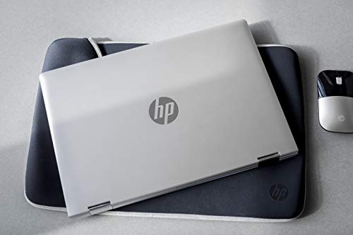 HP Neoprene Reversible Sleeve - Funda para portátil de hasta 35,6 cm, Color Negro y Plata