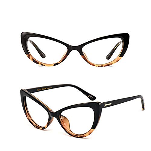 HQMGLASSES 2019 Ojo de Gato presbicia Ligera Anti-Azul, Lente de Resina de Alta definición, Gafas ultraligeras de Las Mujeres de los Hombres de Moda para Dar a los Padres, Leopardo,+2.0
