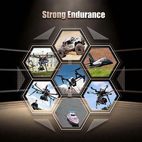 HRB 2 Paquetes 11.1V 5000mAh 3S 50C Lipo RC Batería con Deans T Conector para Traxxas RC Cars Slash vxl Slash 4x4 vxl E-maxx Brushless Axial e-revo Brushless y Spartan Models