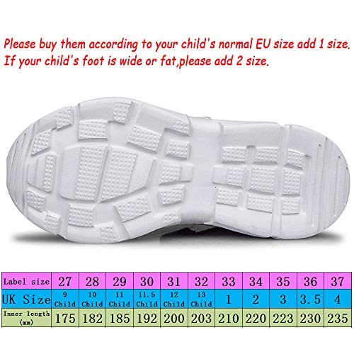 HSNA Zapatillas con Lentejuelas Niña Zapatos de Gimnasia para Caminar Ligero Trainers Kids(a01 Blanco 34 EU)