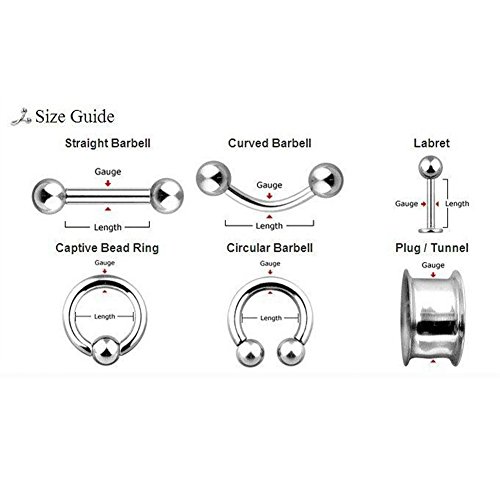 HuaCan 12 Piezas Expansores de Túnel de Oreja Dilatadores Dilatación Ear Plug Piercing Joyas Anillo de silicona de Acero Quirurgico Inoxidable Gauge 6-20 mm