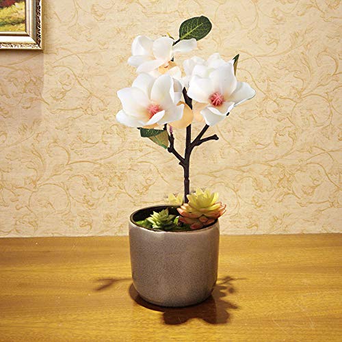 HUAESIN 4pcs Flores Artificiales Interior Flor Orquidea Artificial Ramo Flor de Seda Pequeñas Bouquet Flores Artificiales Blancas para Jarrones Jardinera Terraza Mesa Ventana Balcon Decoracion