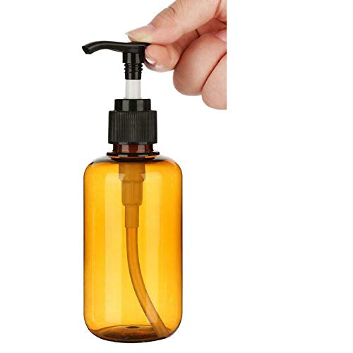 Huante - Dispensador de jabón (5 unidades, 200 ml, plástico), color blanco y transparente