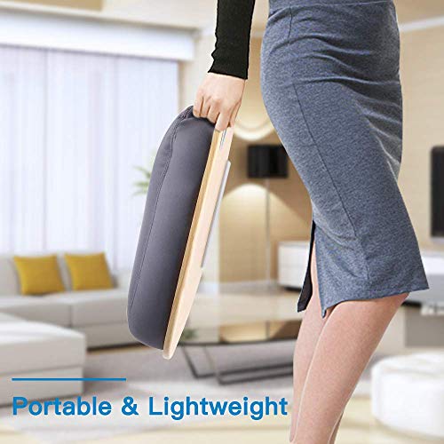 HUANUO Soportes para portátiles con Cojín en Cama y Sofá, Estante de Libros/Almohada/Mesa de Rodilla con Orificio de Cable y Tira Antideslizante, Apto a Laptop hasta 15,6”