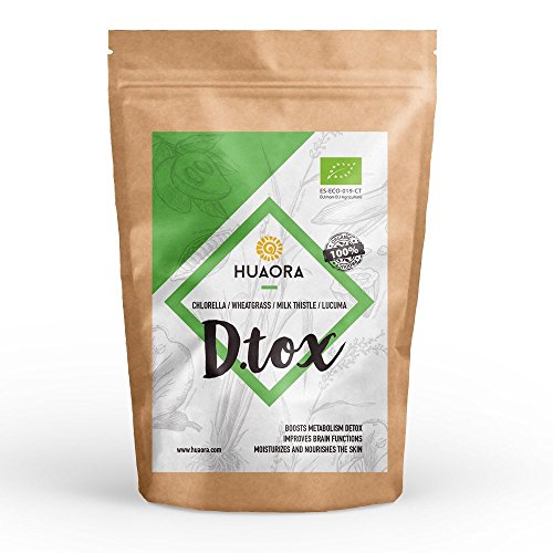 Huaora - D-Tox, Superalimentos Desintoxicantes, Reforzar Sistema Inmunitario y Cuidar Salud de la Piel 150gr | 100% Natural, Vegano y Orgánico - Sin Gluten, Sin Lactosa, Sin Aditivos Artificiales