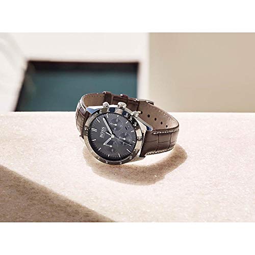 Hugo BOSS Reloj Cronógrafo para Hombre de Cuarzo con Correa en Cuero 1513598