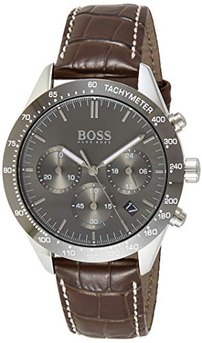 Hugo BOSS Reloj Cronógrafo para Hombre de Cuarzo con Correa en Cuero 1513598