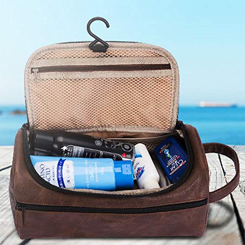 HUIHUAN Bolsa de cosméticos portátil Bolsa de maquillaje Organizador de maquillaje para el equipo de aseo de afeitar y vacaciones de negocios en el hogar con mango portátil