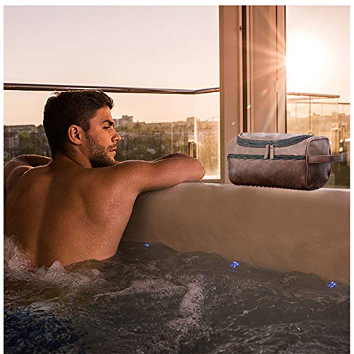 HUIHUAN Bolsa de cosméticos portátil Bolsa de maquillaje Organizador de maquillaje para el equipo de aseo de afeitar y vacaciones de negocios en el hogar con mango portátil