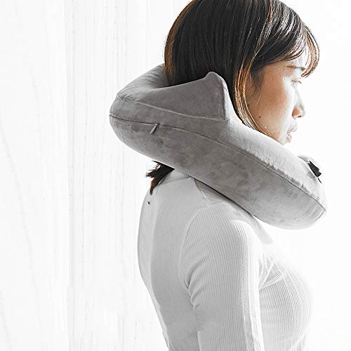 HUIHUAN Travel U Pillow 100% Pura memoria Espuma Cuello Almohadilla, cubierta cómoda y transpirable, lavable a máquina por días festivos/Camping/Coche/Avión/Trenes en tren