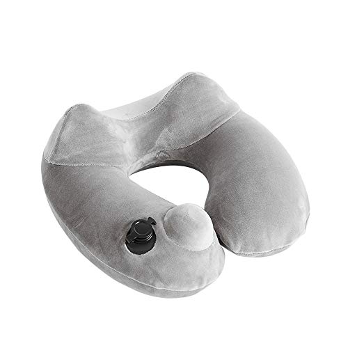 HUIHUAN Travel U Pillow 100% Pura memoria Espuma Cuello Almohadilla, cubierta cómoda y transpirable, lavable a máquina por días festivos/Camping/Coche/Avión/Trenes en tren