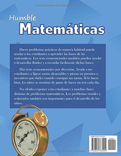 Humble Matemáticas - 100 Días de Tests Cronometrados: Sumar y Restar: 5-8 años, Práctica de Matemáticas, Dígitos 0-20, Problemas para practicar repetibles – Con hoja de respuestas