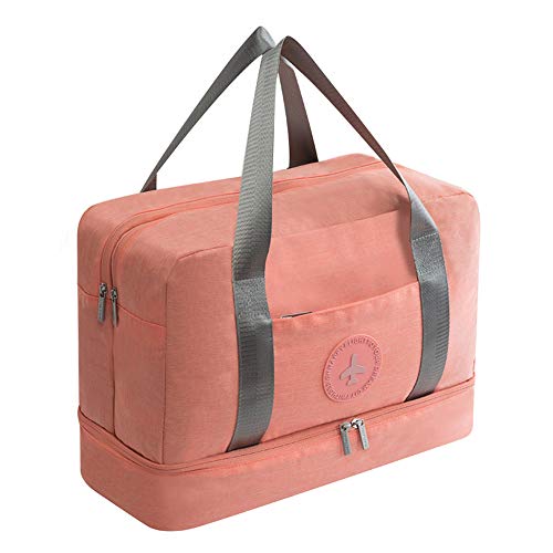Húmedo y Seco de Separación Estanco Paquete Lavado Viaje Bolsa Neceser Maquillaje Bolsa Almacenamiento de Viaje Bolsa Impermeable Multifuncional Bolsa para Hombre y Mujer (Rosado)