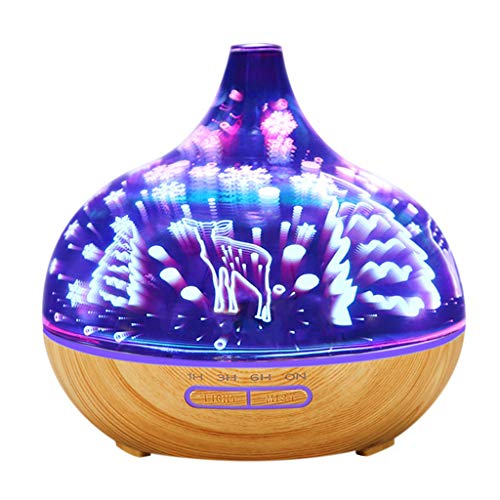 Humidificador Ultrasónico,JiaMeng Aromaterapia ultrasónica del humectador del Aceite Esencial del difusor ultrasónico Ligero del Aroma 3D - JMJS006