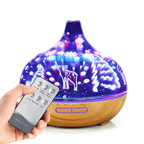 Humidificador Ultrasónico,JiaMeng Aromaterapia ultrasónica del humectador del Aceite Esencial del difusor ultrasónico Ligero del Aroma 3D - JMJS006