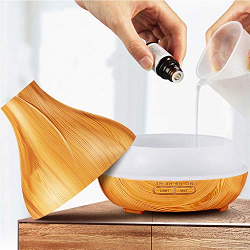 Humidificador Ultrasónico,JiaMeng Granero ultrasónico del difusor del Aire del Grano de Madera purificador ultrasónico de Alta Capacidad 400ml - JMJS013