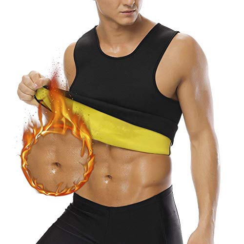 HuntDream Body Shaper para Hombre Tummy Fat Burner Sweat Tank Top Workout Shapewear