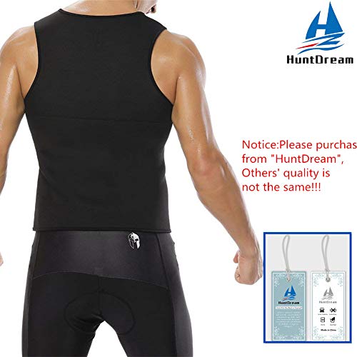 HuntDream Body Shaper para Hombre Tummy Fat Burner Sweat Tank Top Workout Shapewear