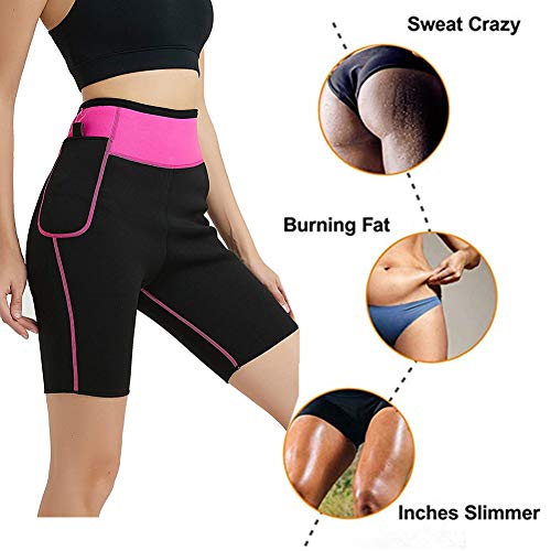 HuntDream Pantalones adelgazantes de mujer Neopreno para perder peso Grasa sudoración Sauna Capris Leggings Body Shapers
