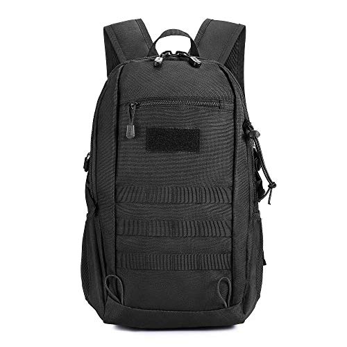 Huntvp 20L Mochila de Asalto Militar Táctical Molle Bolsa Bandolera para Senderismo Caza Camping - Color Negro